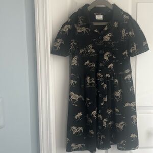 Girls Zara size 8 dress with horse design